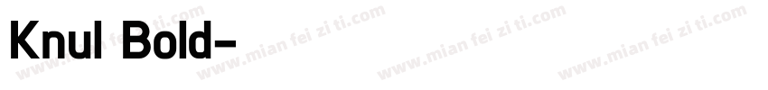 Knul Bold字体转换